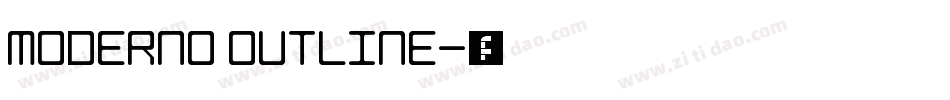 Moderno Outline字体转换